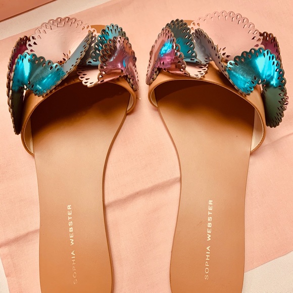 Sophia Webster Laser cut multicolor slides - Picture 6 of 11